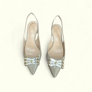 Tory Burch Gray Heels Elegant Design